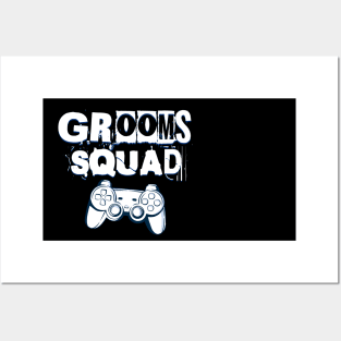 Grooms Squad Wedding Bachelor Party Groomsmen Gamer Gift Posters and Art